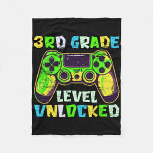 Terug naar school 3e klas jongens gamer eerste dag fleece deken