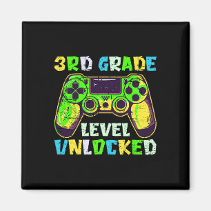 Terug naar school 3e klas jongens gamer eerste dag magneet