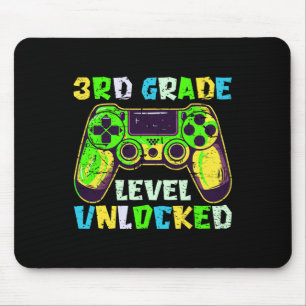 Terug naar school 3e klas jongens gamer eerste dag muismat