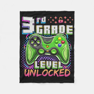 Terug naar school 3e klas jongens gamer eerste sch fleece deken