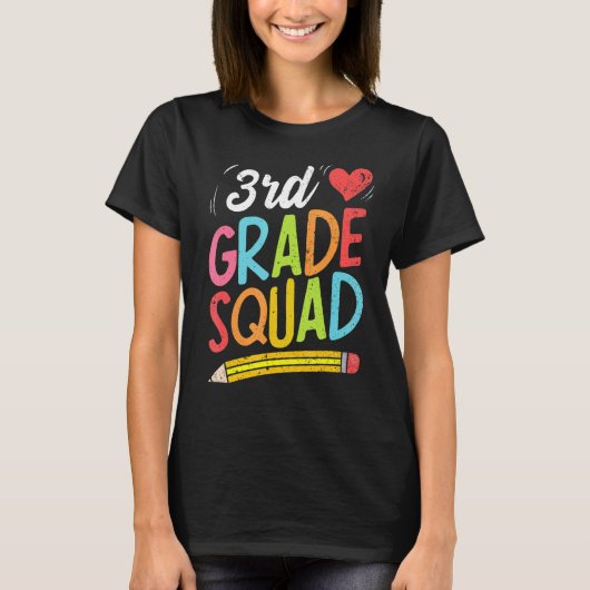 Terug naar school 3e klas t-shirt (Voorkant)