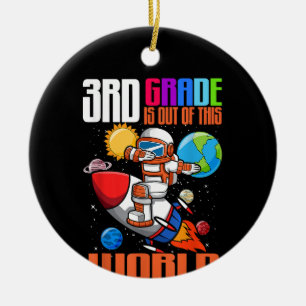 Terug naar school 3e klas uit deze wereld ruimte keramisch ornament