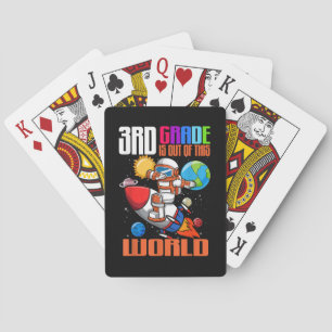 Terug naar school 3e klas uit deze wereld ruimte pokerkaarten