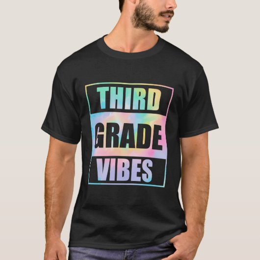 Terug naar school 3e klas vibes eerste dag school t-shirt (Voorkant)