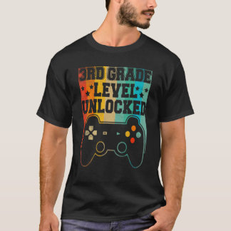 Terug naar school 3e leerjaar ontgrendeld videospe t-shirt
