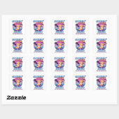 Terug naar school 3e leerjaar vierkante sticker (Vel)
