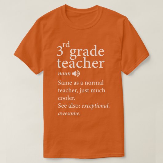 Terug naar school-3rd-graad-leraar-grappenmaker-de t-shirt (Design voorkant)