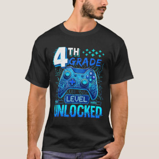 Terug naar school 4e klas eerste dag klas ontgrend t-shirt