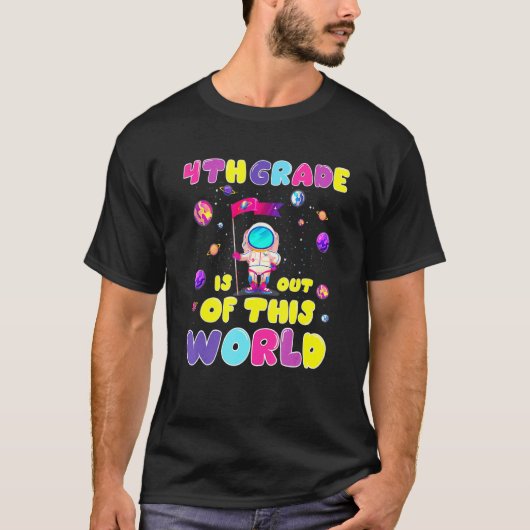 Terug naar school 4e klas is uit deze wereld schat t-shirt (Voorkant)