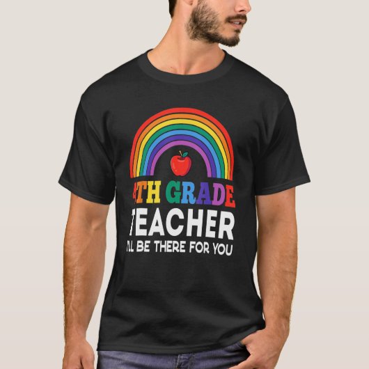 Terug naar school 4e klas leraar Ik zal er voor zi T-shirt (Voorkant)