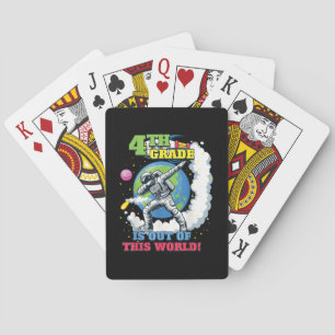 Terug naar school 4e klas ruimte uit deze wereld pokerkaarten