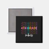 Terug naar school 4e klas sfeer retro leraar stude magneet (Voorkant / Achterkant)