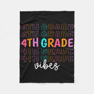 Terug naar school 4e klas Vibes Retro Teacher Stud Fleece Deken