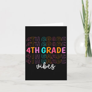 Terug naar school 4e klas Vibes Retro Teacher Stud Kaart