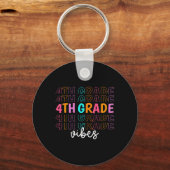 Terug naar school 4e klas Vibes Retro Teacher Stud Sleutelhanger (Voorkant)