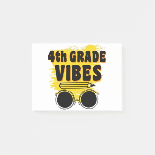 Terug naar school 4e klas Vibes Shirt Eerste dag k Post-it® Notes (Voorkant)