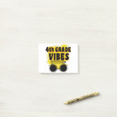 Terug naar school 4e klas Vibes Shirt Eerste dag k Post-it® Notes (Op bureau)