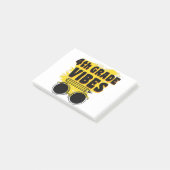 Terug naar school 4e klas Vibes Shirt Eerste dag k Post-it® Notes (Schuin)