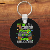 Terug naar school 4e leerjaar ontgrendeld gamer ki sleutelhanger (Voorkant)