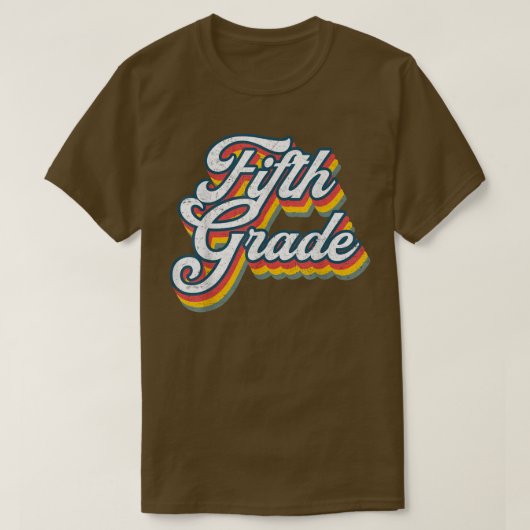 Terug naar school 5e graad Retro T-shirt (Design voorkant)