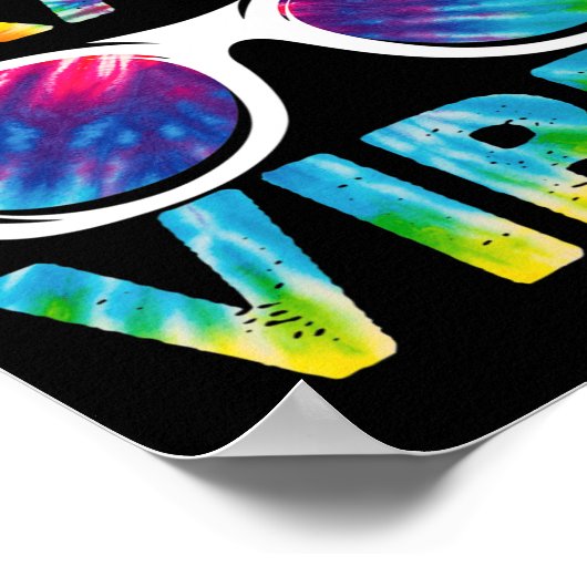 Terug naar school 5e graad Vibes Tie Dye 5e graad Poster (Hoek)