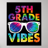 Terug naar school 5e graad Vibes Tie Dye 5e graad Poster (Voorkant)