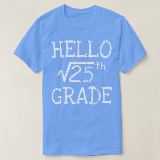 Terug naar school 5e Grade Square Root van 25 wisk T-shirt (Design voorkant)