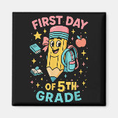 Terug naar school 5e klas eerste dag Schattige pot Magneet (Voorkant)