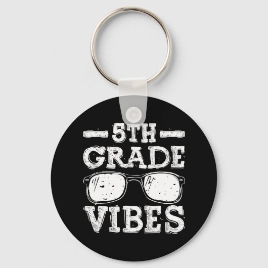 Terug naar school 5e klas Vibes eerste dag leraar Sleutelhanger (Voorkant)