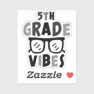 Terug naar school 5e klas Vibes eerste dag leraar Sticker