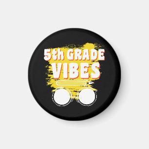 Terug naar school 5e klas vibes shirt eerste dag k magneet