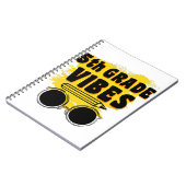 Terug naar school 5e klas vibes shirt eerste dag k notitieboek (Linkerzijde)