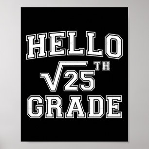 Terug naar school 5e klas Wiskunde Teacher Square Poster