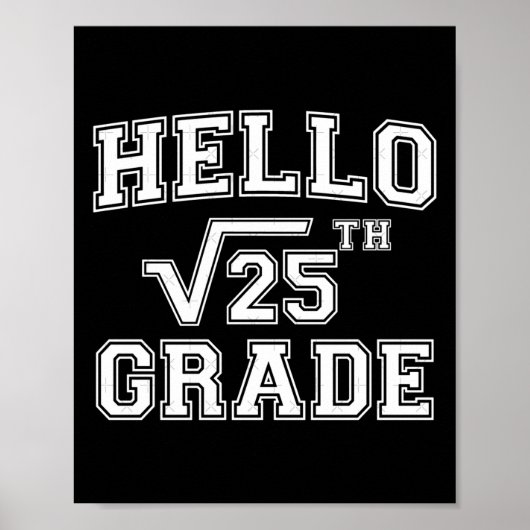 Terug naar school 5e klas Wiskunde Teacher Square  Poster (Voorkant)