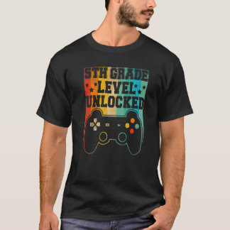 Terug naar school 5e leerjaar ontgrendeld videospe t-shirt