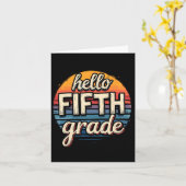 Terug naar school 5e leerjaar outfit kaart (Gele Bloem)