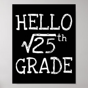 Terug naar school 5e leerjaar vierkantswortel van poster