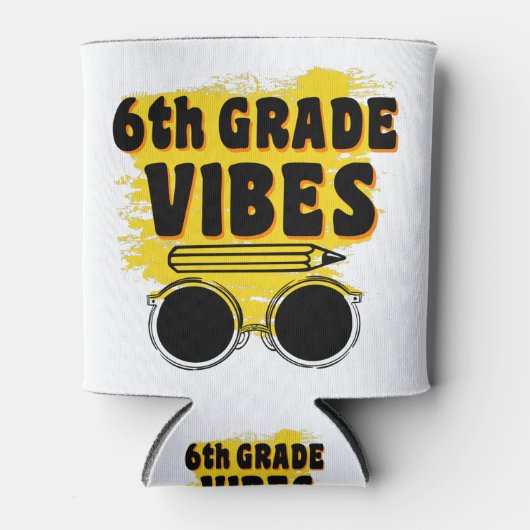 Terug naar school 6e graad Vibes Shirt Eerste dag  Blikjeskoeler (Voorkant)