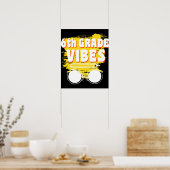 Terug naar school 6e graad Vibes Shirt Eerste dag  Poster (Keuken)