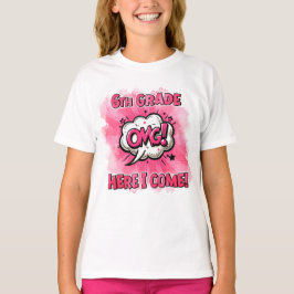 Terug naar school 6e klas Comic Style T-shirt