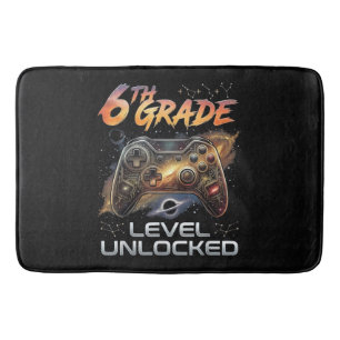 Terug naar school 6e klas gamer eerste schooldag badmat
