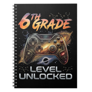 Terug naar school 6e klas gamer eerste schooldag notitieboek