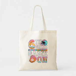 Terug naar school 6e klas honkbal laten we mannen tote bag