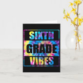 Terug naar school 6e klas Vibes 1e schooldag Kaart (Gele Bloem)