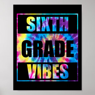Terug naar school 6e klas Vibes 1e schooldag Poster