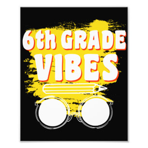 Terug naar school 6e klas vibes shirt eerste dag k foto afdruk