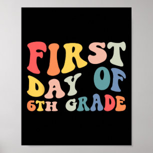 Terug naar school 6e leerjaar Groovy leraar Poster