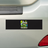 Terug naar school 6e zesde klas niveau ontgrendeld bumpersticker (Op auto)