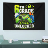 Terug naar school 6e zesde klas niveau ontgrendeld spandoek (Beurs)