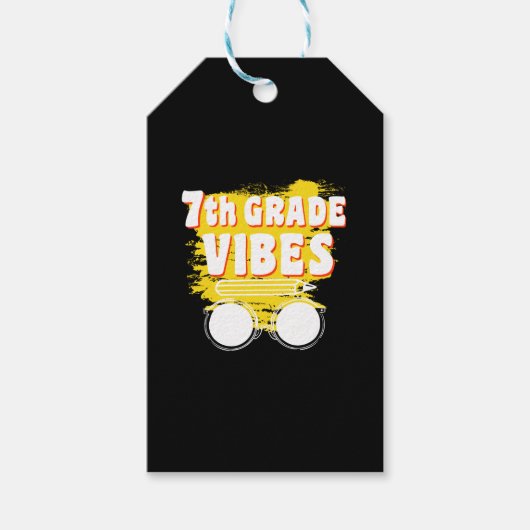 Terug naar school 7e graad Vibes Shirt Eerste dag  Cadeaulabel (Voorkant)
